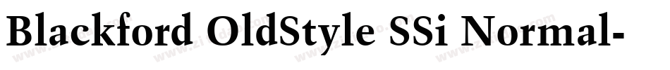 Blackford OldStyle SSi Normal字体转换